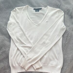 Ralph Lauren Women's Cream V-Neck Sweater